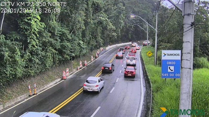 Imagem Tamoios: confira o tráfego na rodovia