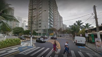 Avenida Marechal Deodoro, Centro, Guarujá - Reprodução/Google Earth