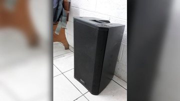 Caixa de som acústica - Divulgação/Polícia Militar