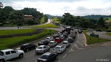 Lentidão do km 57 ao km 90 - Reprodução/DER