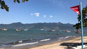Praia de São Francisco, em São Sebastião, que está imprópria para banho de mar - Reginaldo Pupo