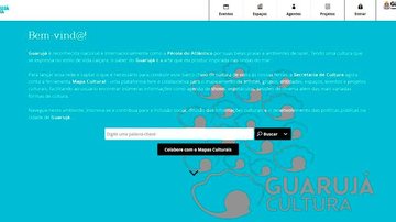 Home page do site Mapa da Cultura - Divulgação/PMG