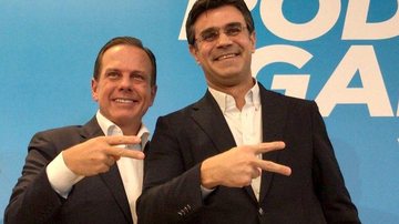 Doria e seu candidato a vice-governador, o deputado federal Rodrigo Garcia (DEM) - Divulgação/PSDB