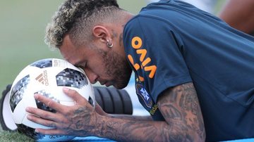 Neymar em treino da seleção brasileira em Sochi,na sexta-feira, 29 - Lucas Figueiredo/CBF