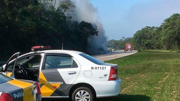 A Polícia Militar Rodoviária junto com o Corpo de Bombeiros atendeu a ocorrência - Divulgação/PMR