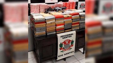 Uma equipe do DIG Santos apreendeu 369,5 quilos de cocaína - Divulgação/Polícia Civil