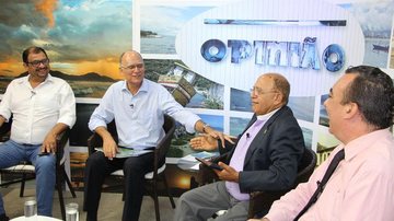 Ênio Xavier, deputado João Paulo Papa, Ribas Zaidan e Alê Morales no Programa Opinião - JCN