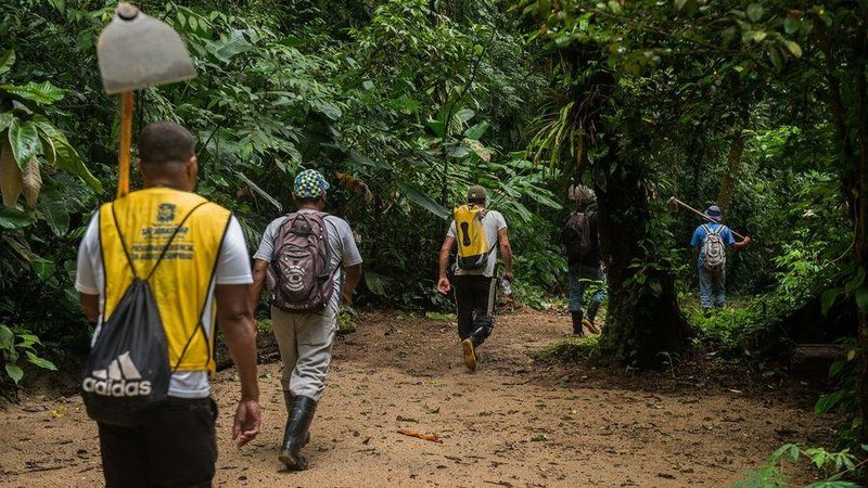 O início da aldeia teria ocorrido nas margens deste rio, mas devido a dificuldade do acesso, a aldeia acabou se estabelecendo próximo à rodovia - Divulgação/PMSS