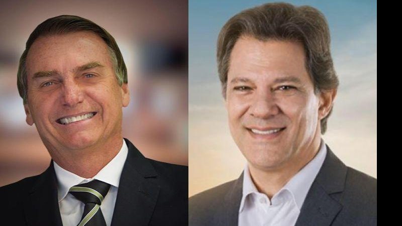 Jair Bolsonaro (PSL) e Fernando Haddad (PT) - Reprodução Facebook