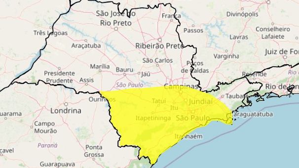 Alerta amarelo SP