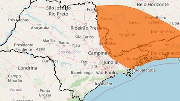 Alerta laranja em SP