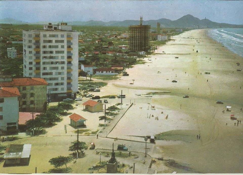 Orla de Praia Grande na década de 1960