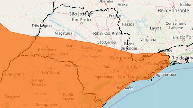 Litoral De Sp Est Em Alerta Laranja Para Chuvas Intensas Neste Domingo