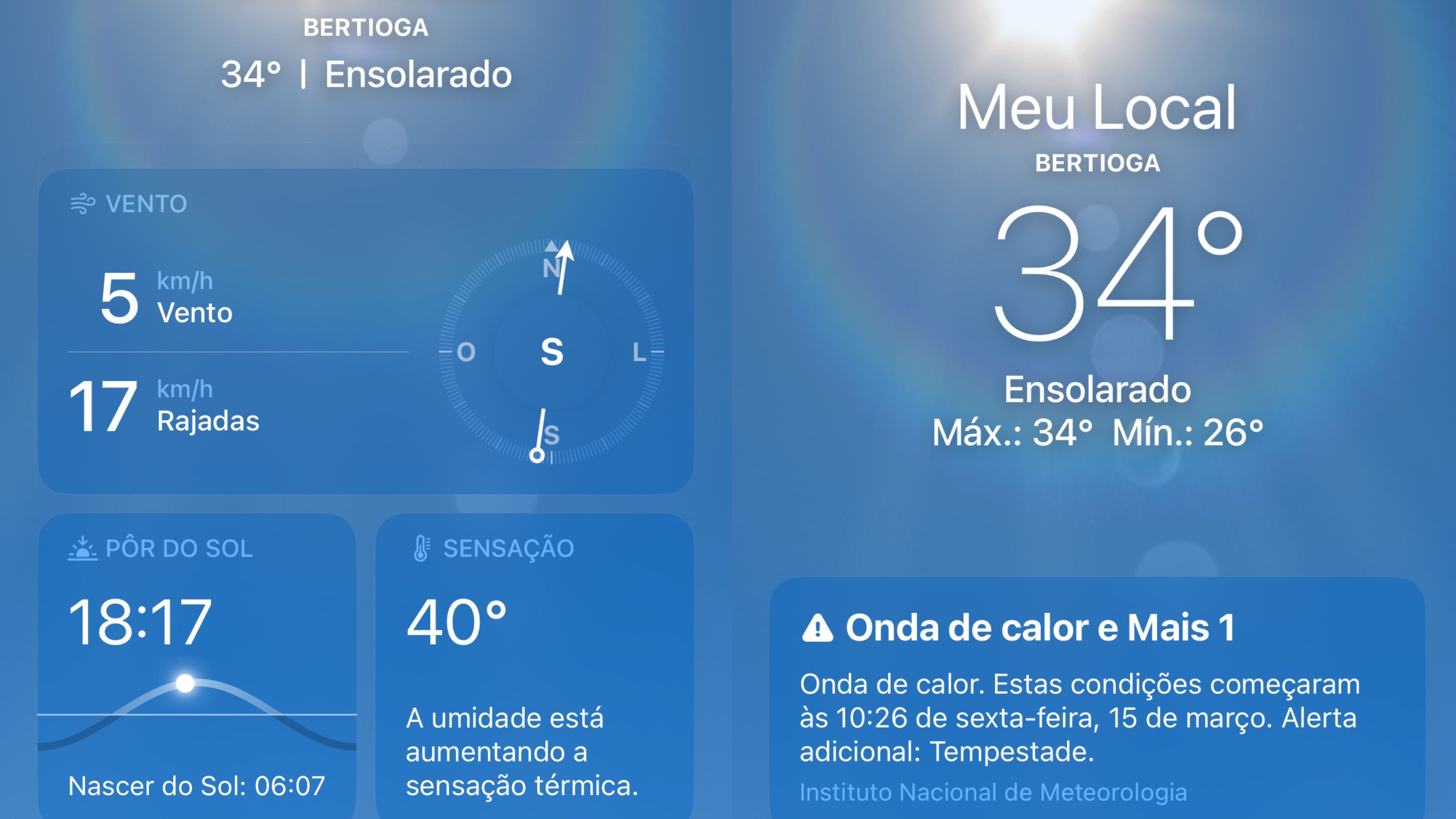 Previsão de tempo 