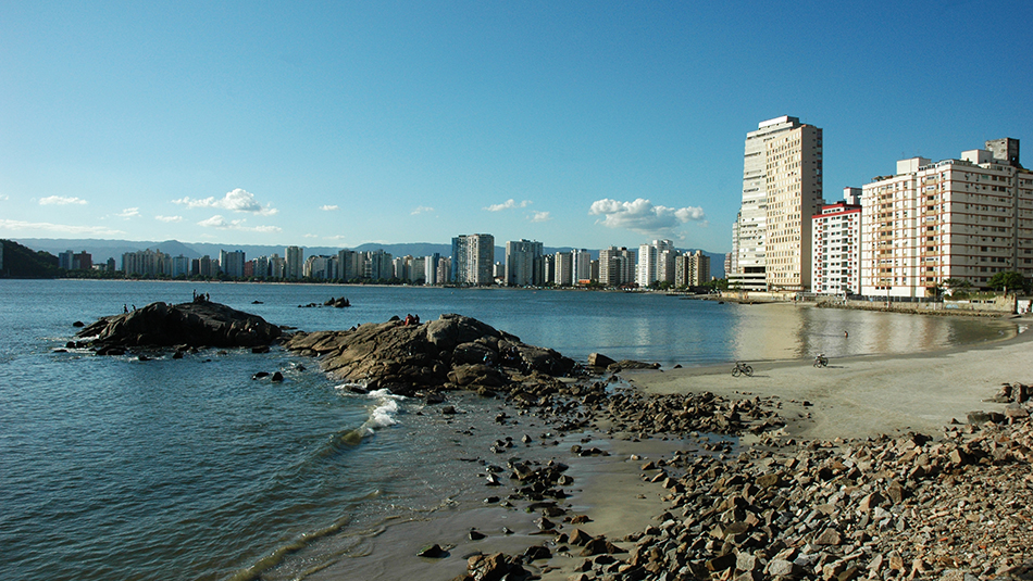 Praia dos Milionários, em São Vicente