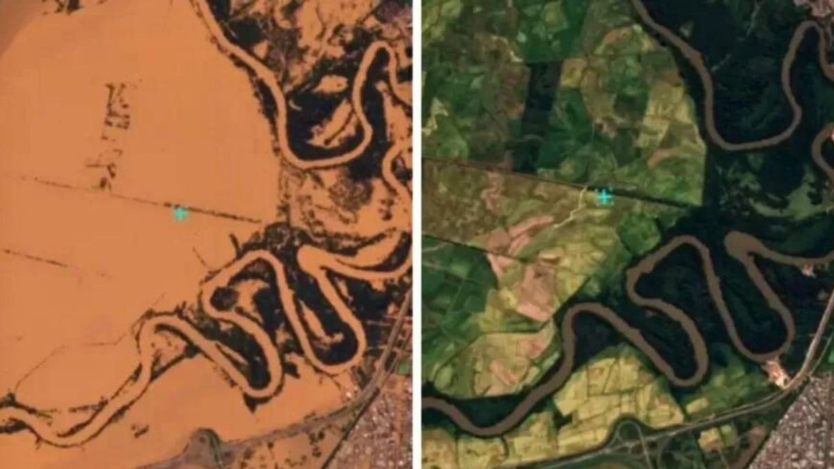 Imagens de satélite enchentes no sul
