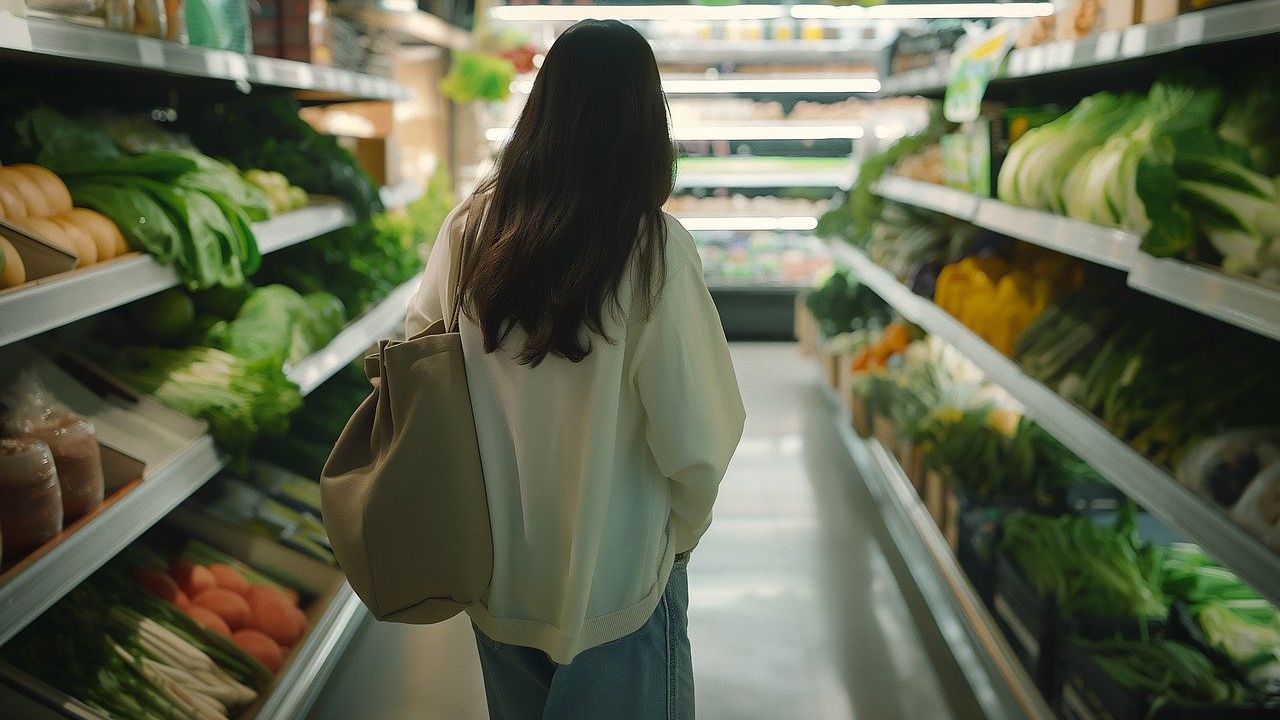 Consumidora no supermercado