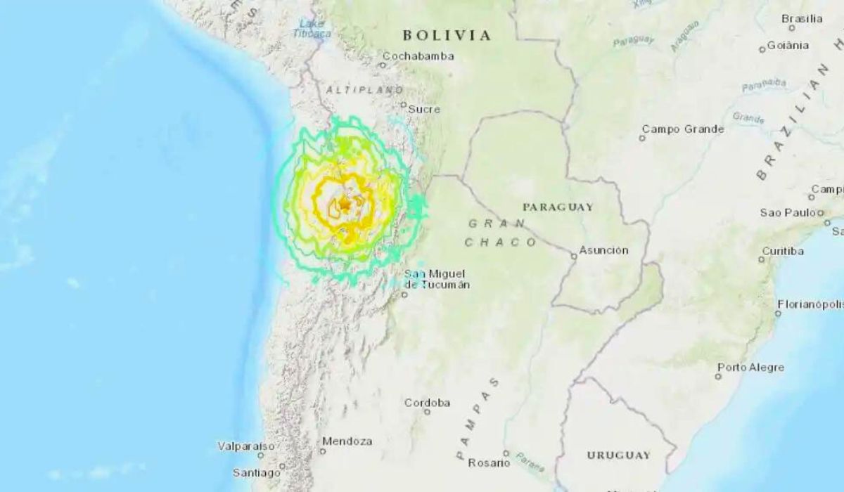 Epicentro do terremoto no Chile