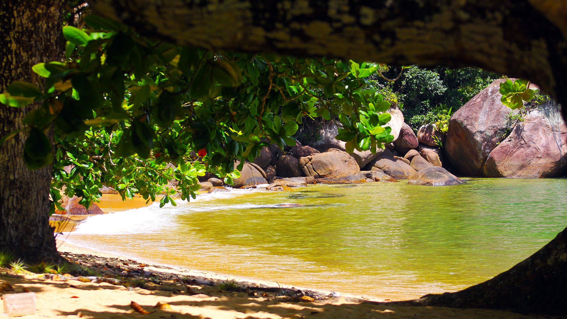 praia na ilha anchieta