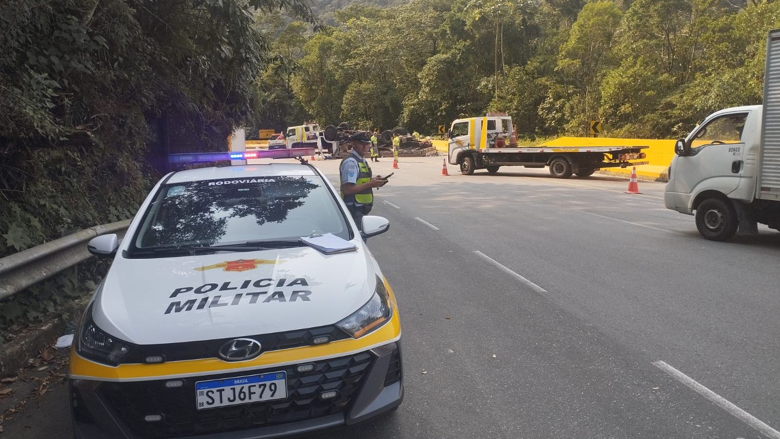 acidente ocorreu na pista Sul por volta das 08h desta quinta-feira (08)