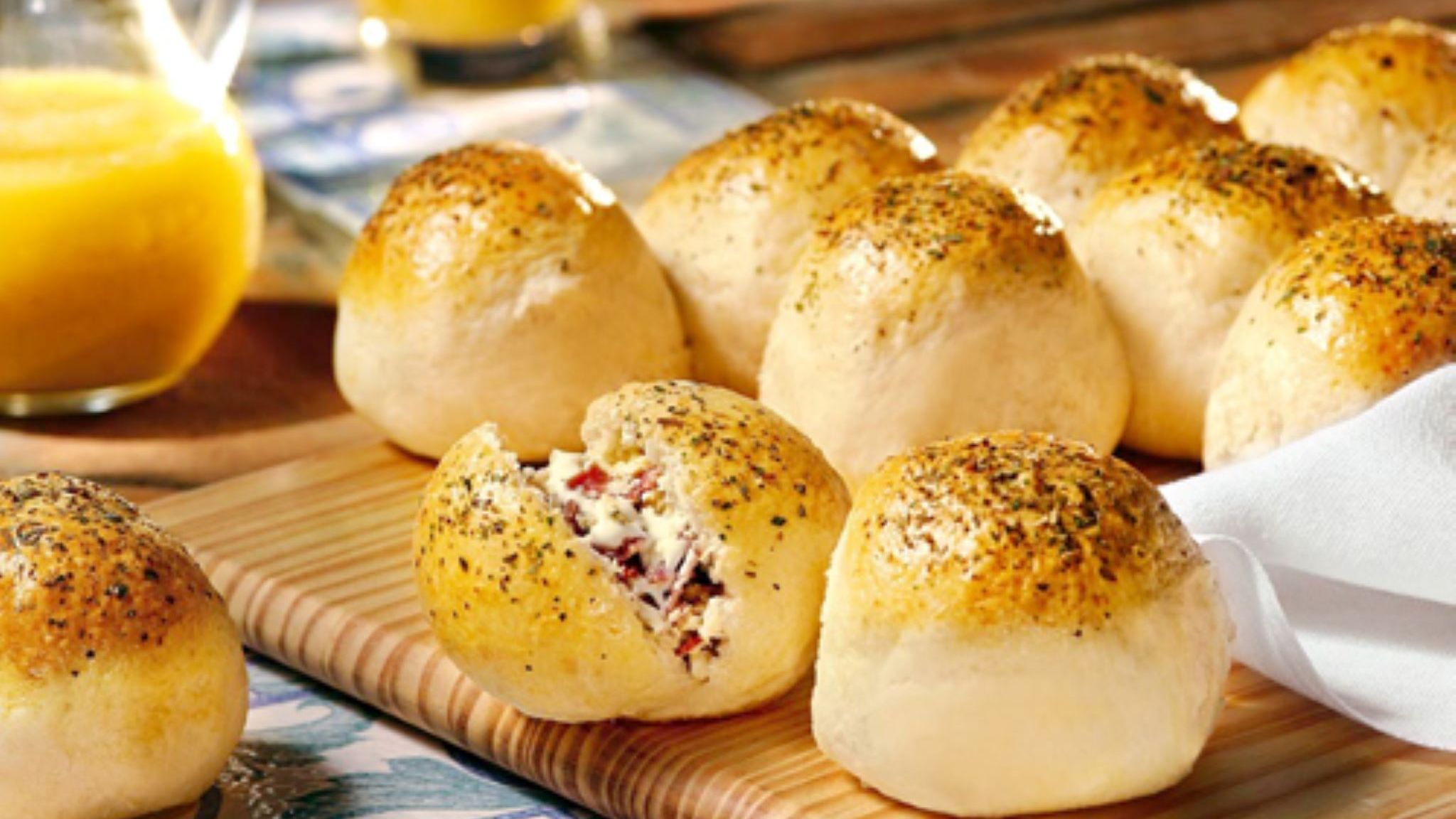 Pão light com ricota e salame