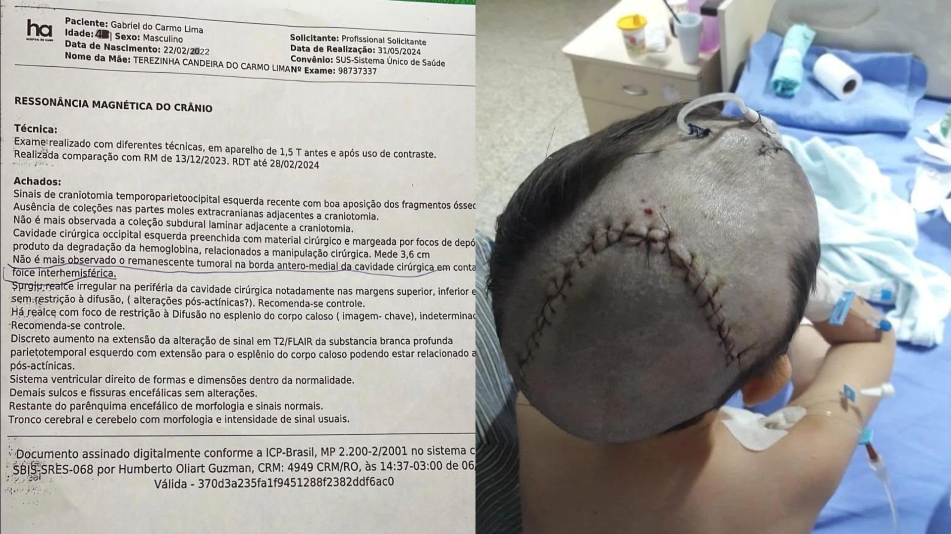 Hospital de Amor afirmou que não reconhece a autenticidade do documento - Reprodução/redes sociais