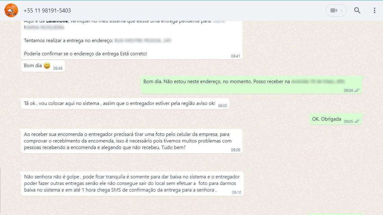 Golpe falso entregador
