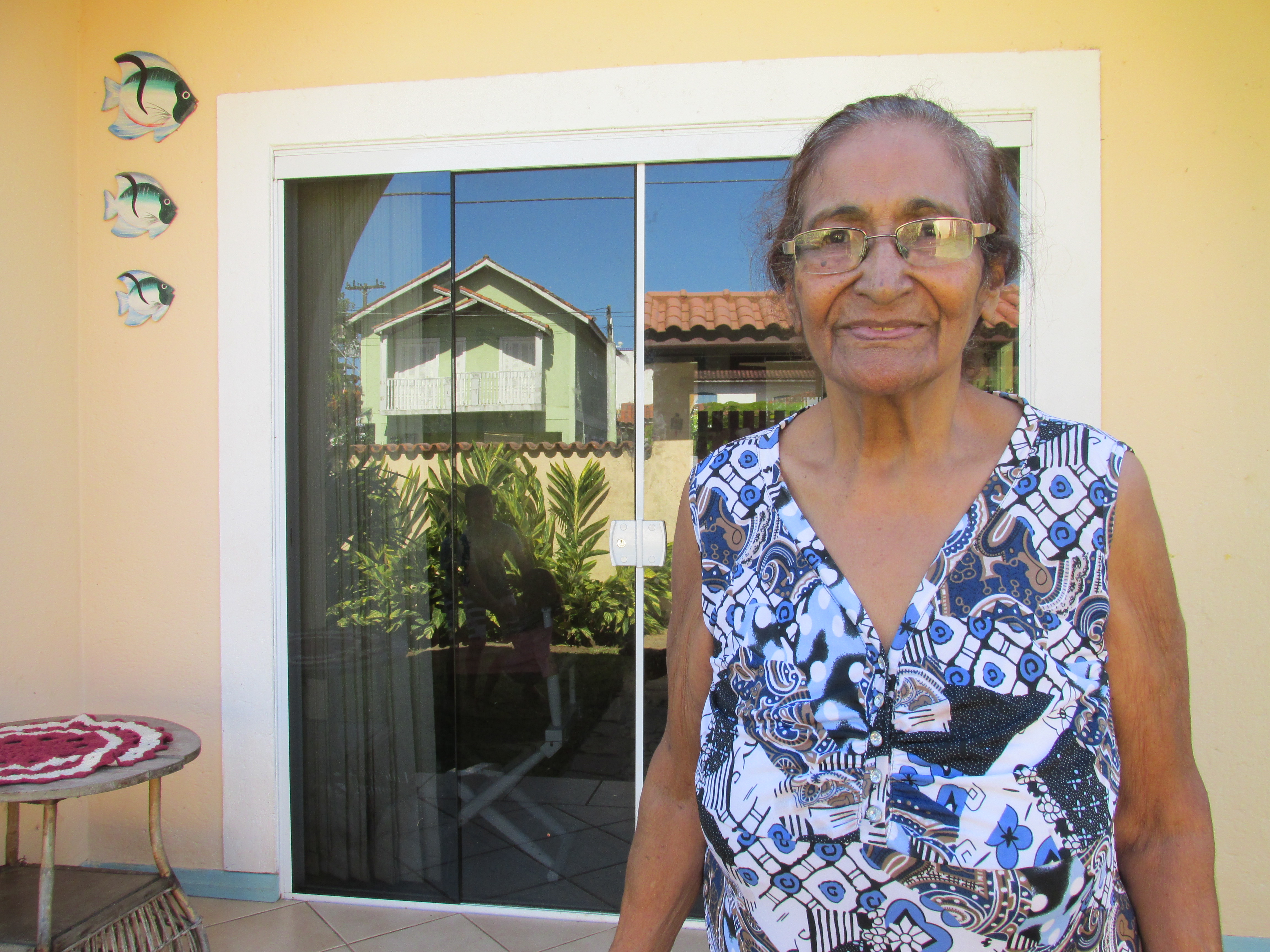Maria do Carmo contou sua história com o bairro | Foto: Mayumi Kitamura
