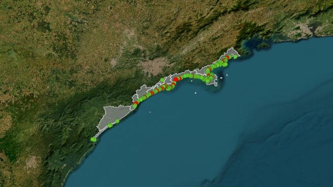 Mapa da balneabilidade