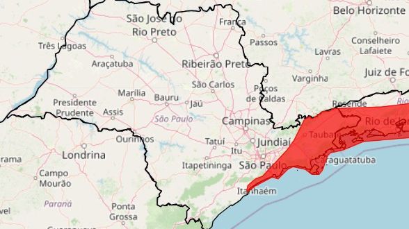 Alerta vermelho Inmet