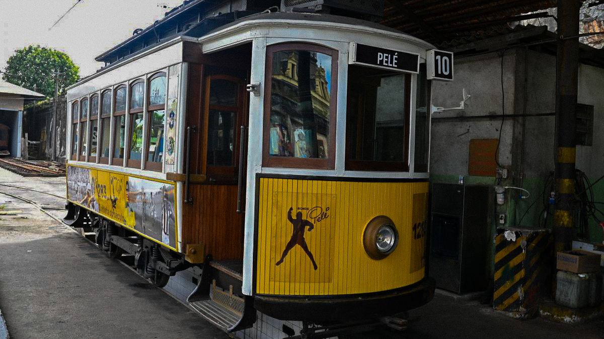 Bonde que fará parte do acervo do futuro Museu Ferroviário de Santos