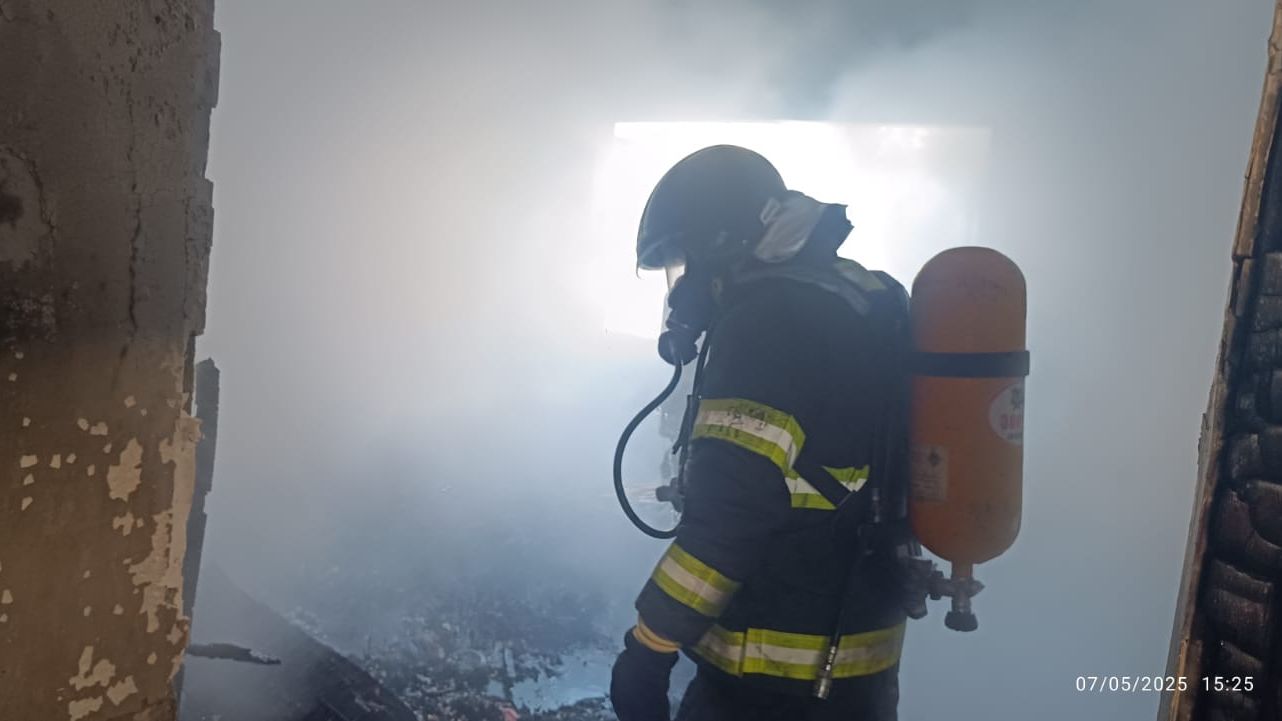 Bombeiros resgatam três animais durante incêndio em casa de Caraguatatuba