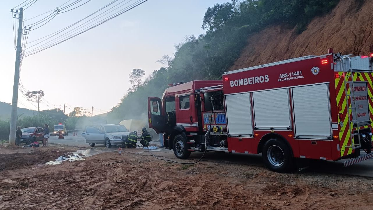 Incêndio foi registrado na manhã desta terça, próximo ao km 87,3 - Divulgação/11ºGB