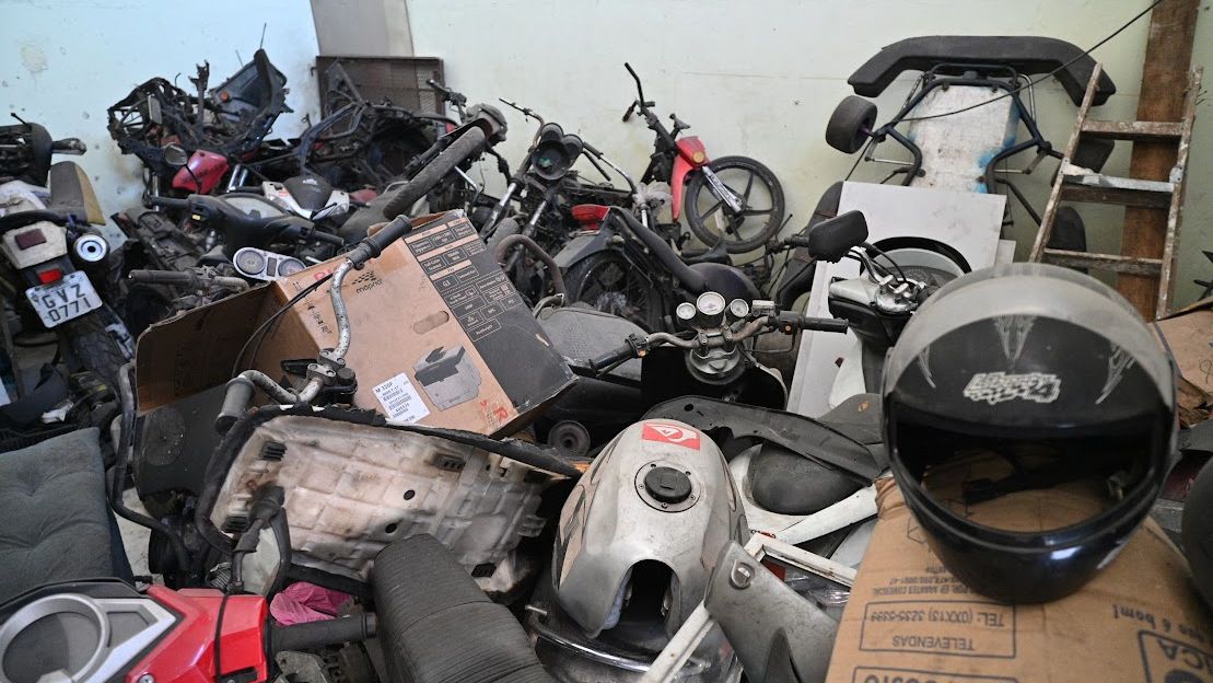 Desmanche de motos em Santos