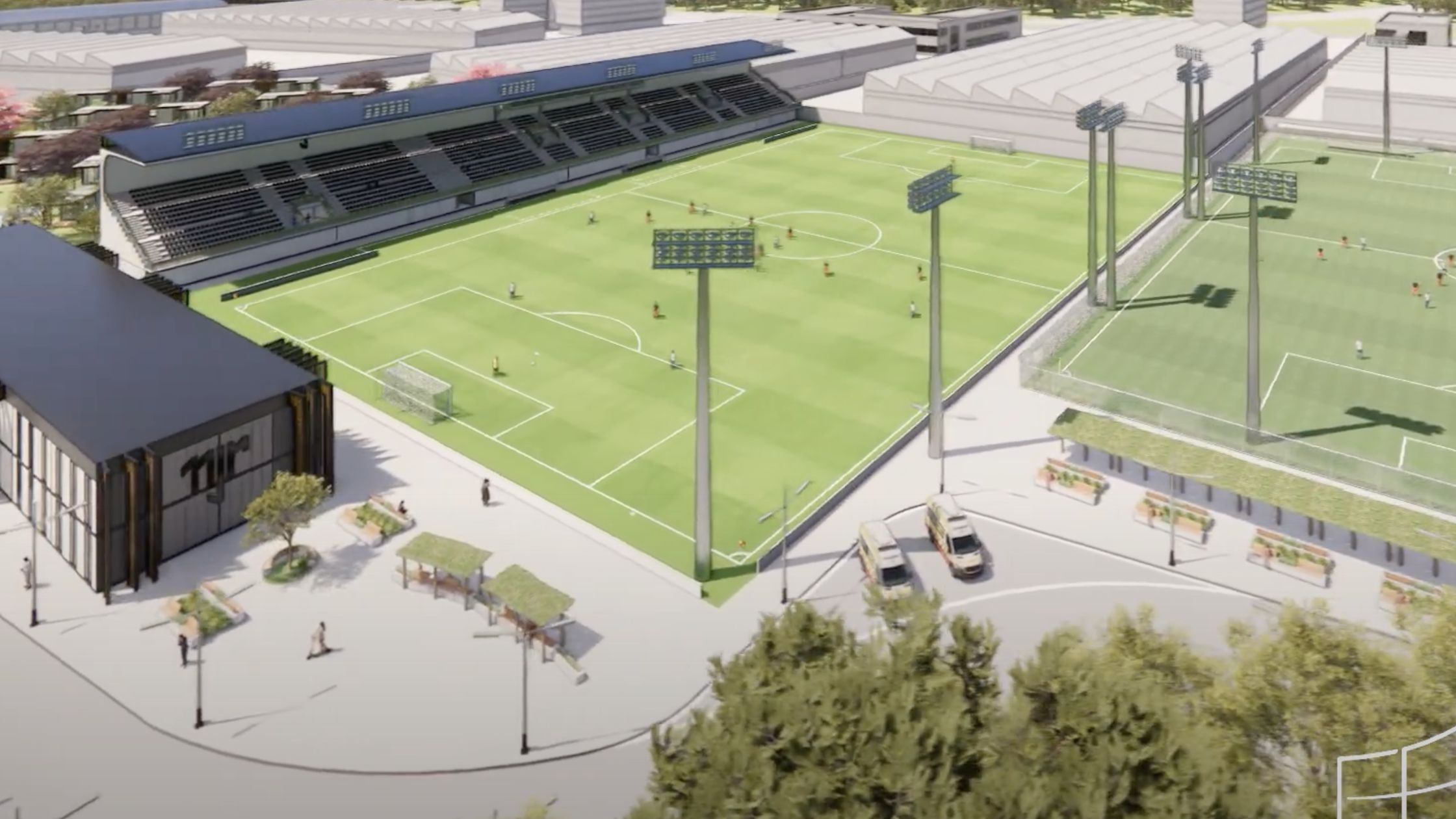 Projeção do novo CT do Santos em Praia Grande