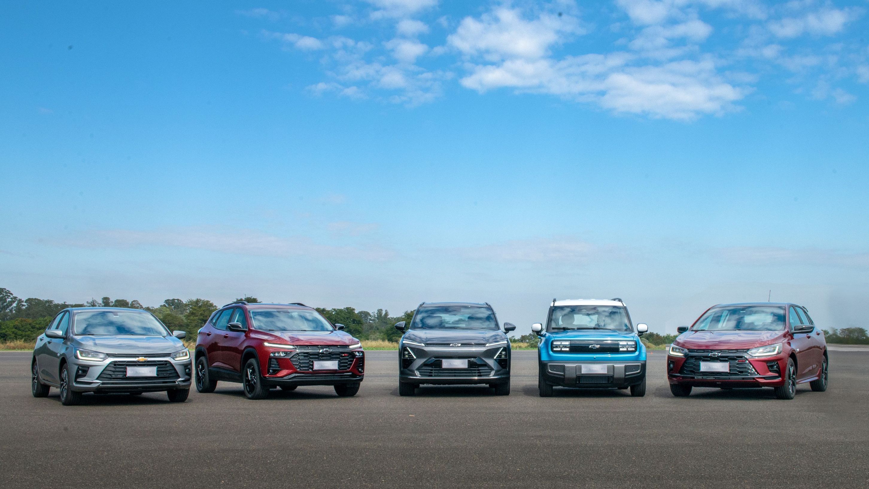 Os cinco lançamentos da Chevrolet para este segundo semestre, anunciado nesta quinta-feira - Divulgação GM (2)