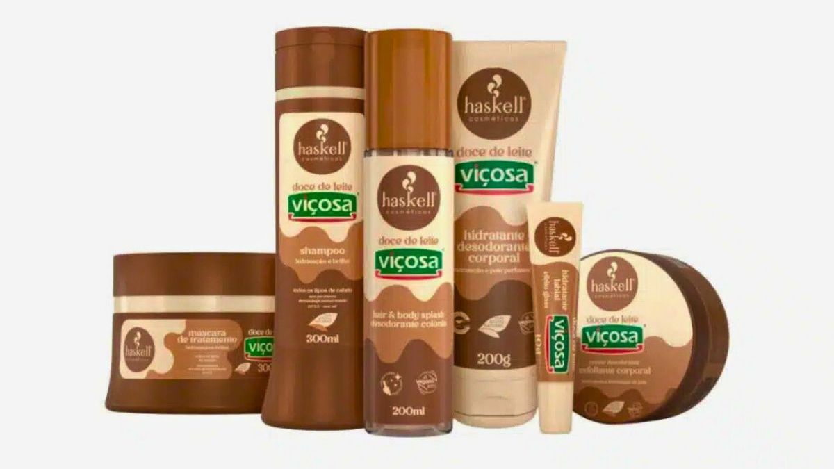 Linha de cosméticos doce de leite