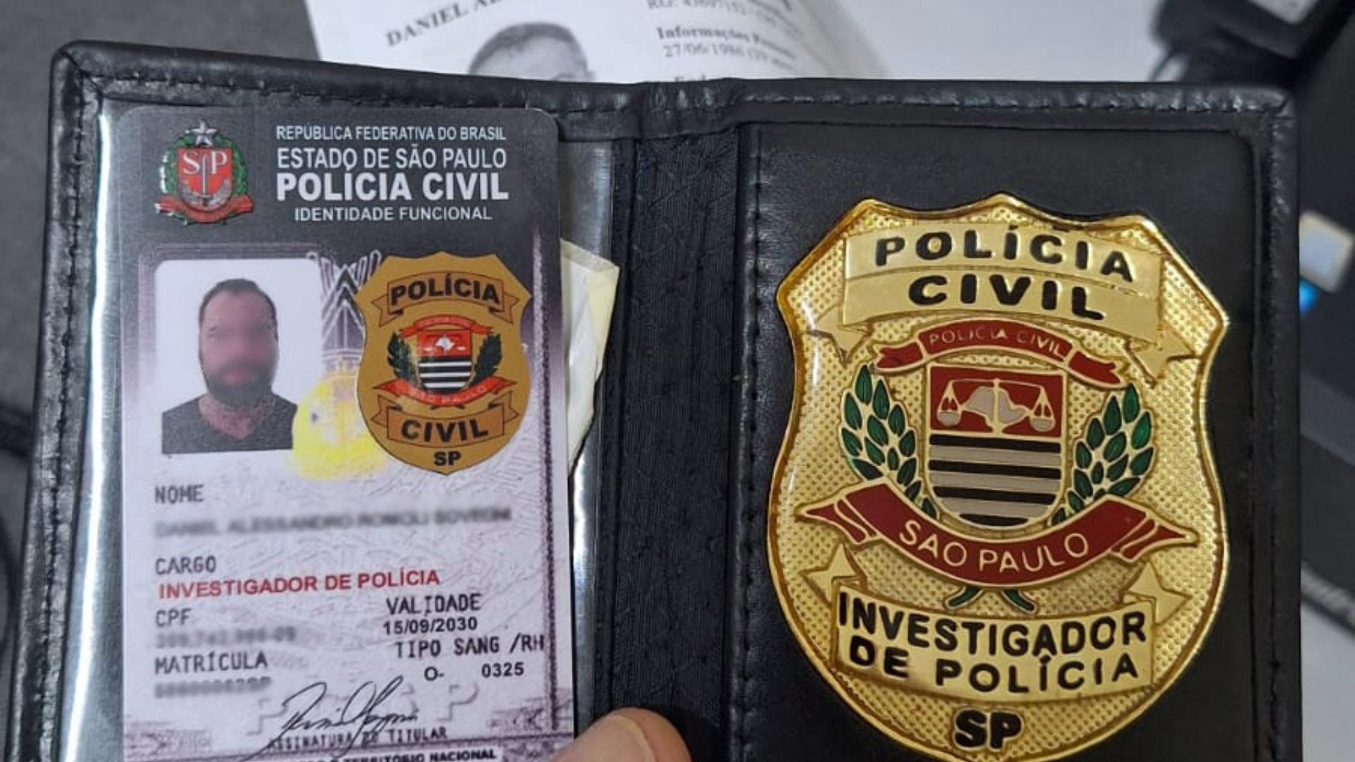 Suspeito confessou que usava documento falso para se passar por investigador  - Divulgação Polícia Militar