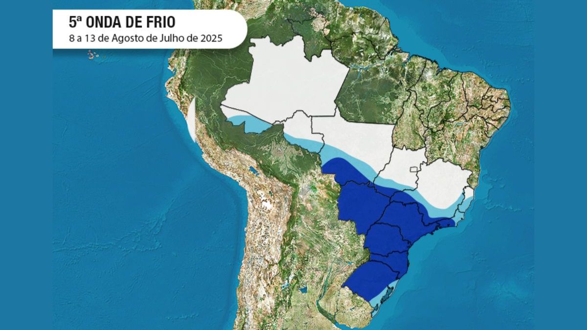 Mapa onda de frio