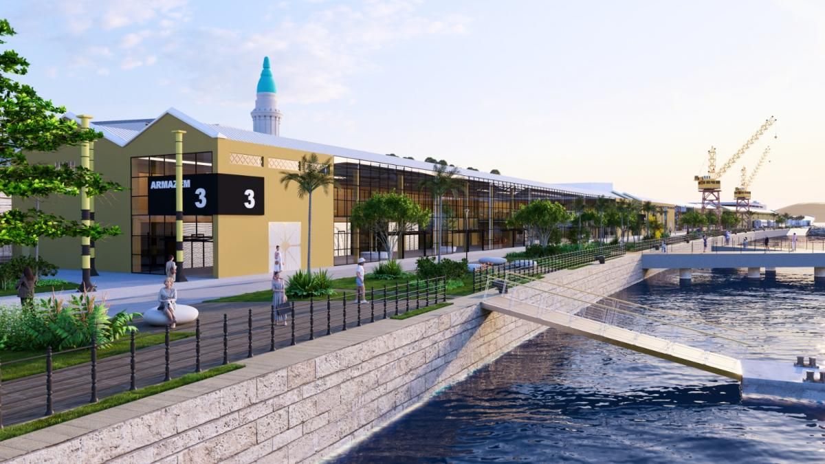 Projeção da nova fase do Parque Valongo