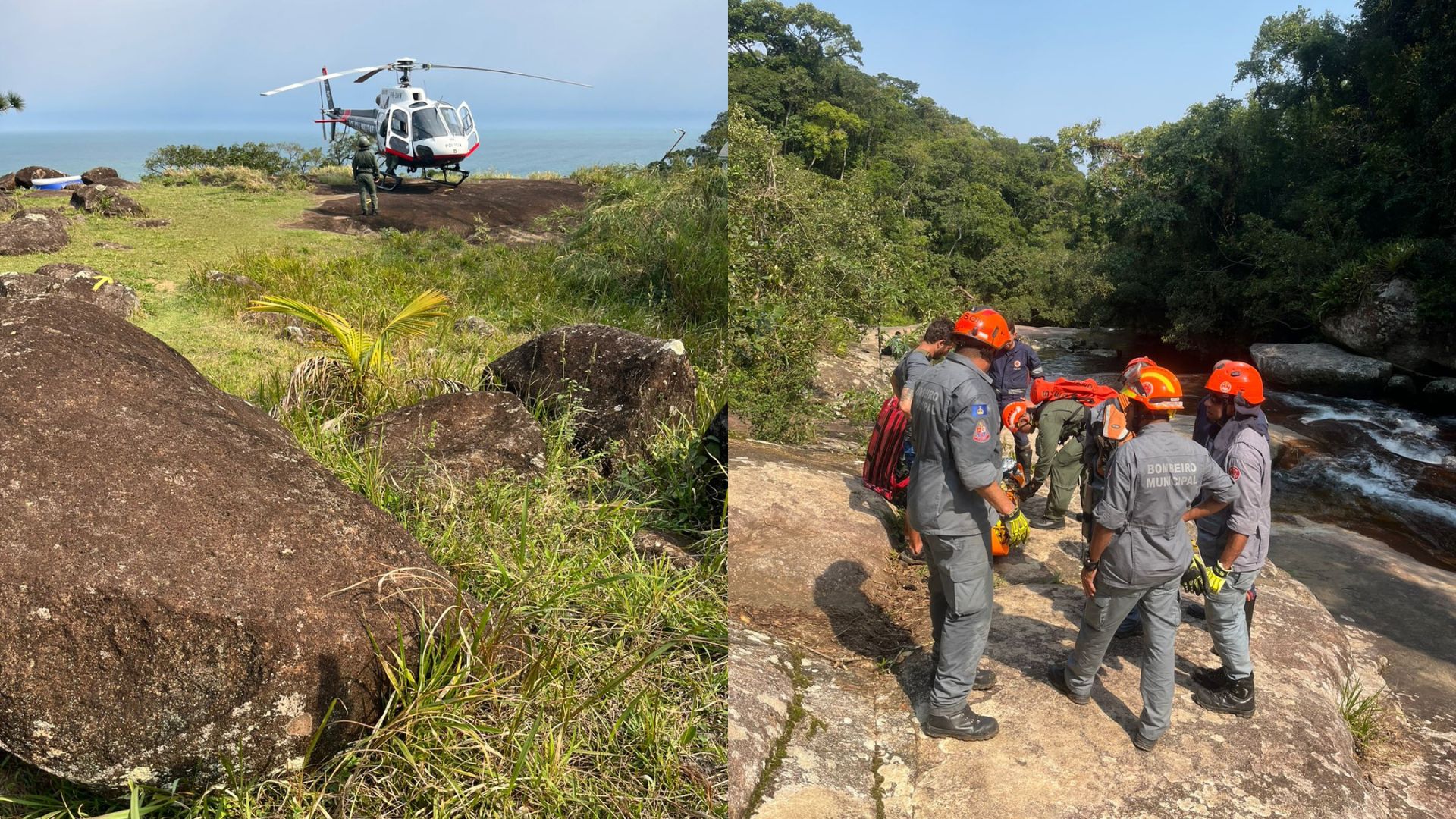Vítima apresentava fratura no tornozelo, conforme avaliação inicial do Samu – Divulgação/11ºGB