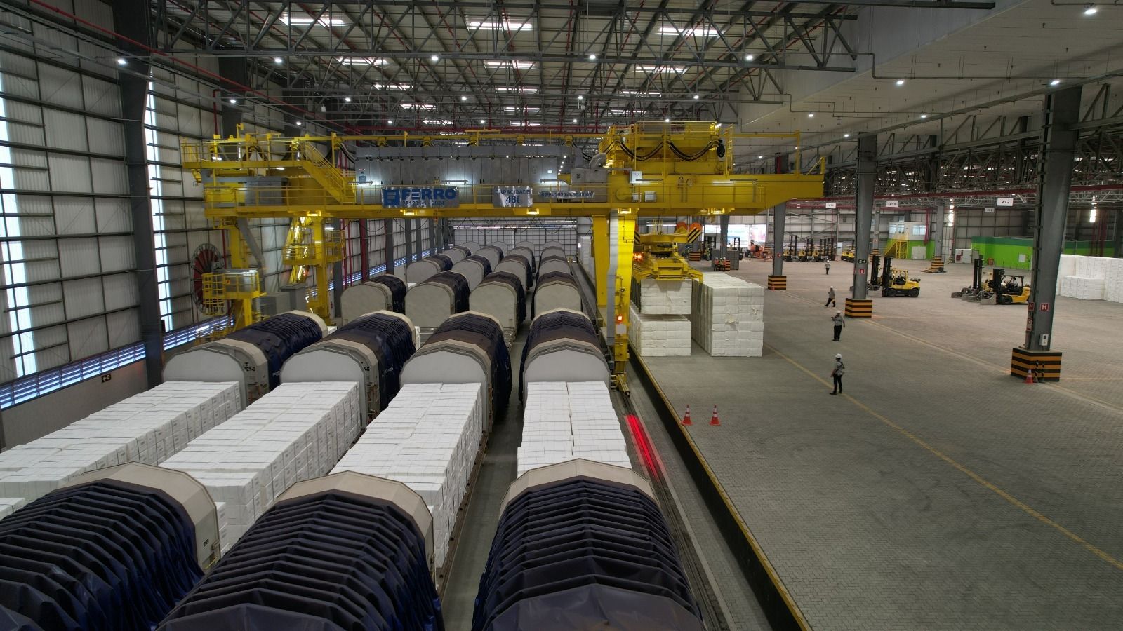 Terminais foram ampliados e modernizados; capacidade anual cresceu mais de 43% - Divulgação/Suzano