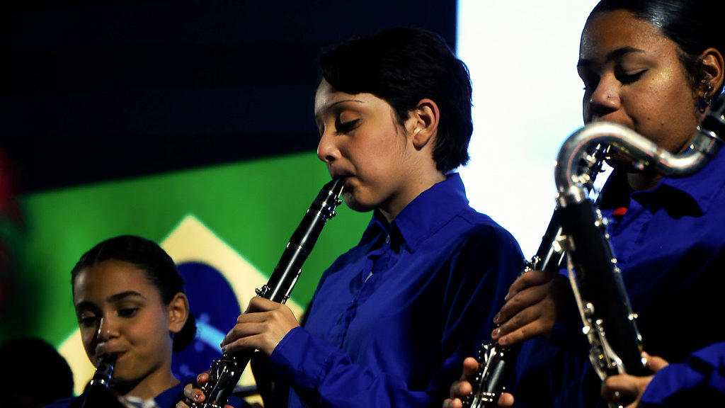 Apresentação da Banda Musical Padre José de Anchieta, no seminário Cubatão 77 anos