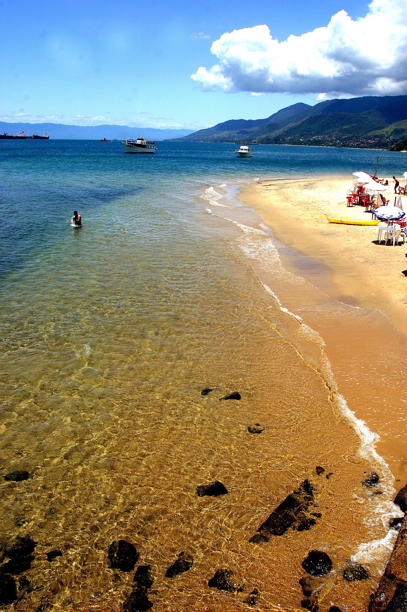 Praia das Pedras Miúdas, que fica em frente à Ilha das Cabras - Foto Reginaldo Pupo