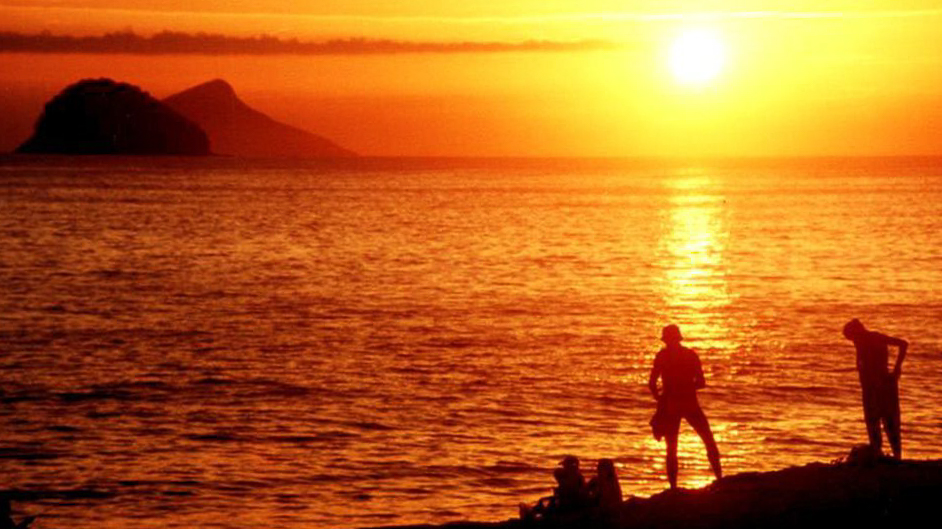 Por do Sol na praia de Boiçucanga