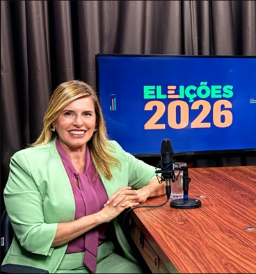 Foto de Solange Freitas em entrevista