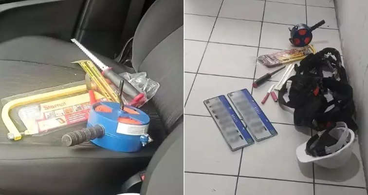 itens apreendidos pela PM