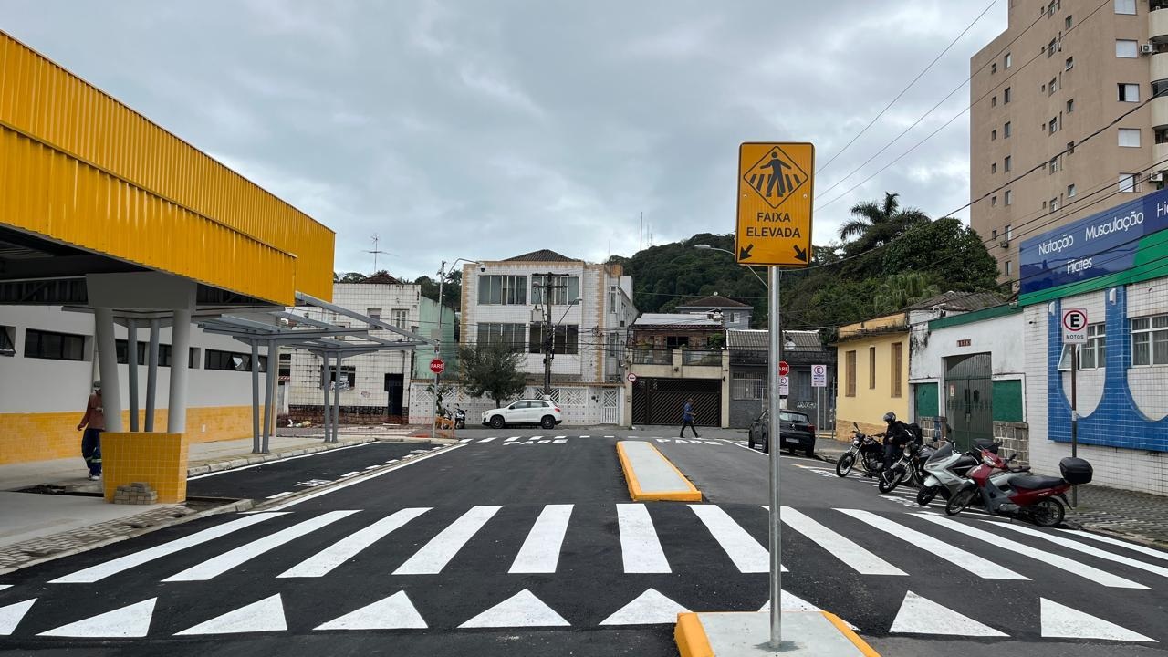 imagem de trecho renovado próximo à rodoviária