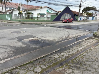 imagem do local onde houve extravasamento